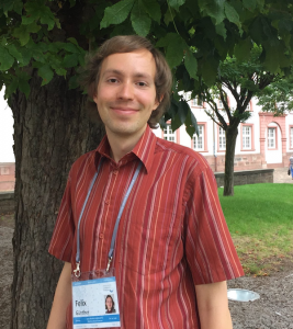 Dr. Felix Günther in the inner yard of Heidelberg university 2015 - now as a Post-Doc Picture: B.Lugger
